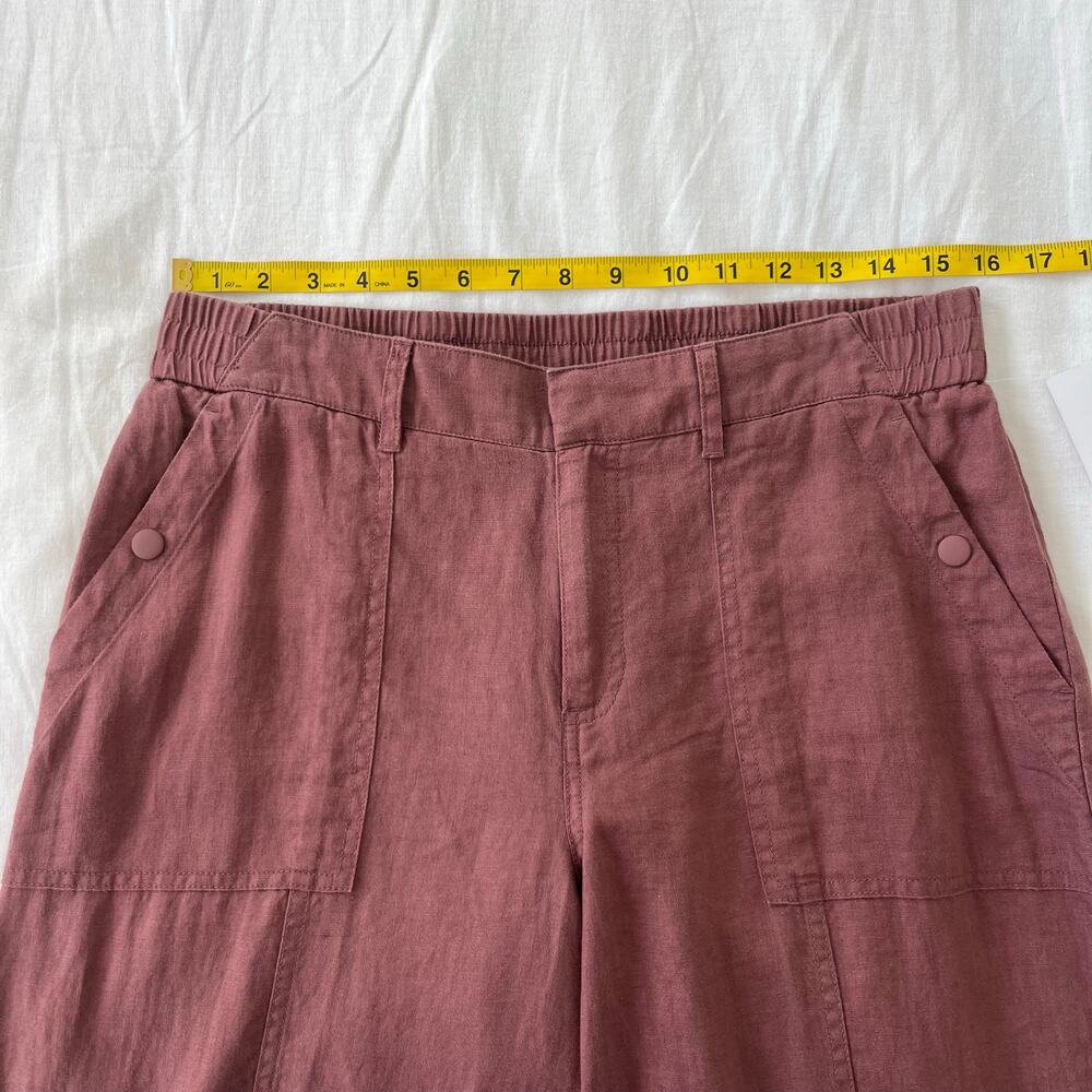 Athleta NWT Cabo Retreat Linen Hearth Rose Pink Pant Size 10 Tall - Picture 8 of 13